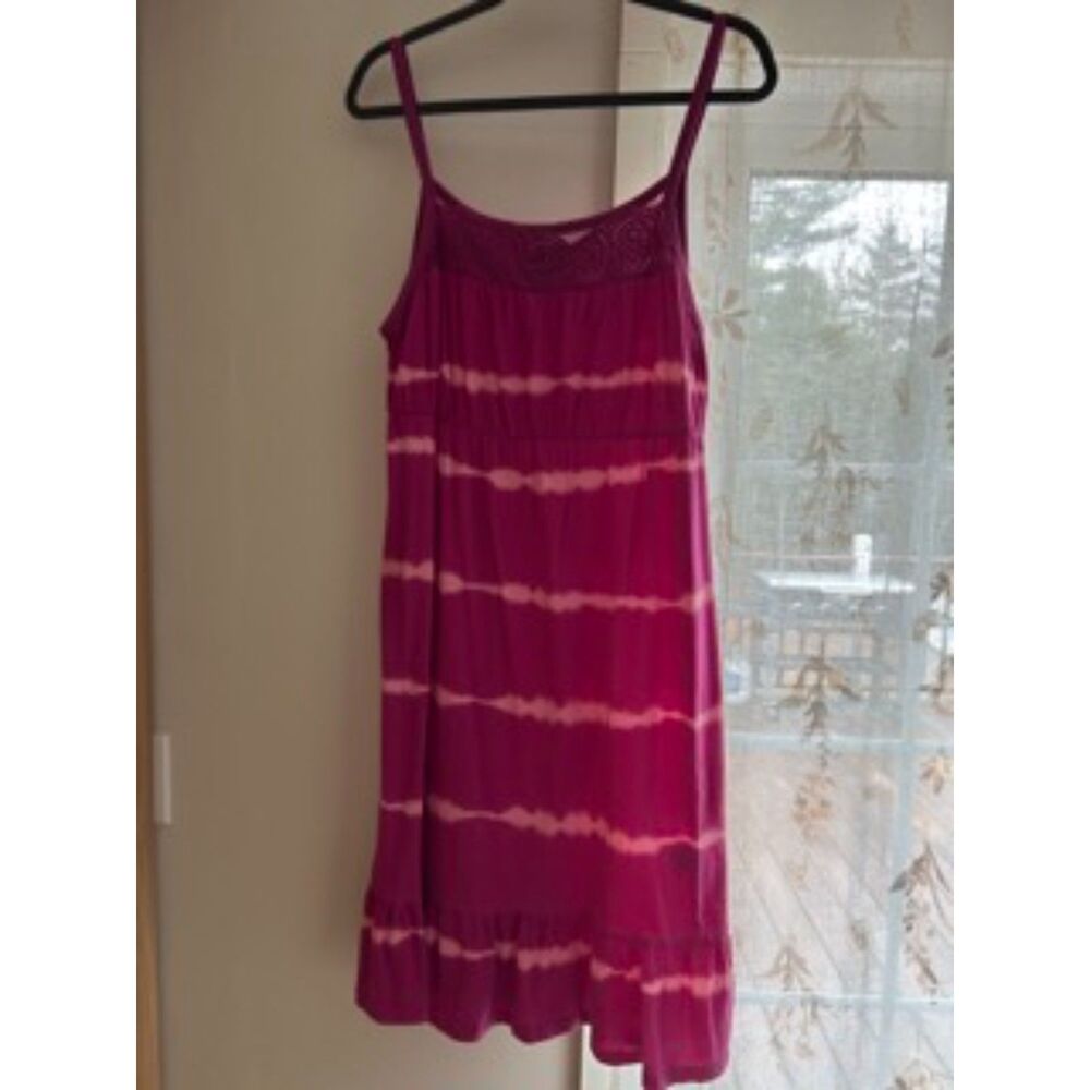 Faded Glory Ladies Pink Tie Dye Sundress Size XL 16-18 Summer Dress